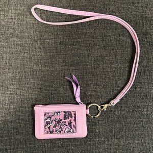 Vera Bradley Women’s ID case and Lanyard in Lavender Petal